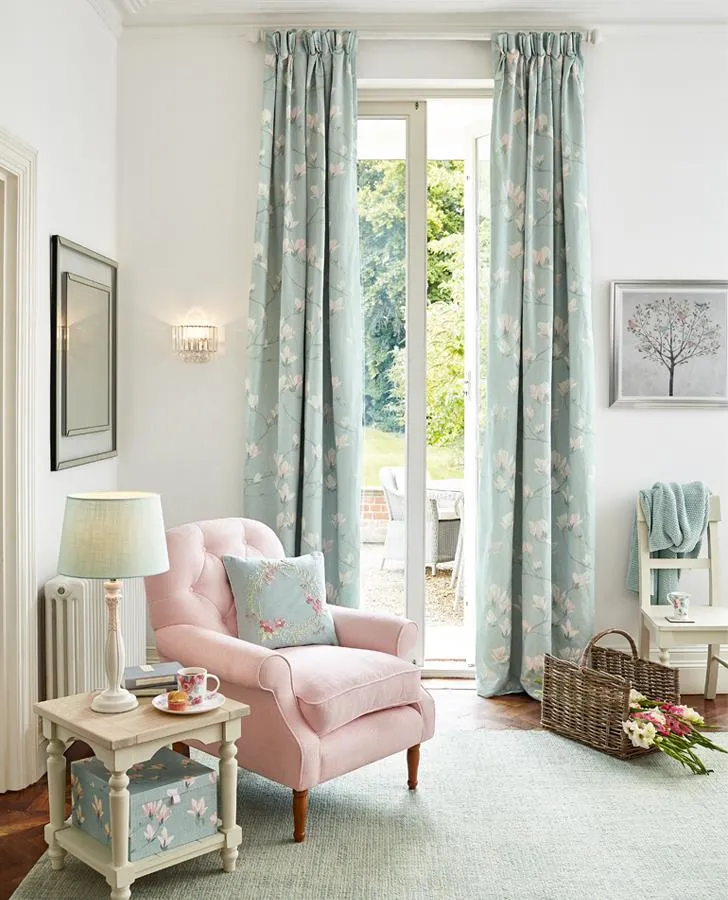 Magnolia Grove Duck Egg Ready Made Curtains
