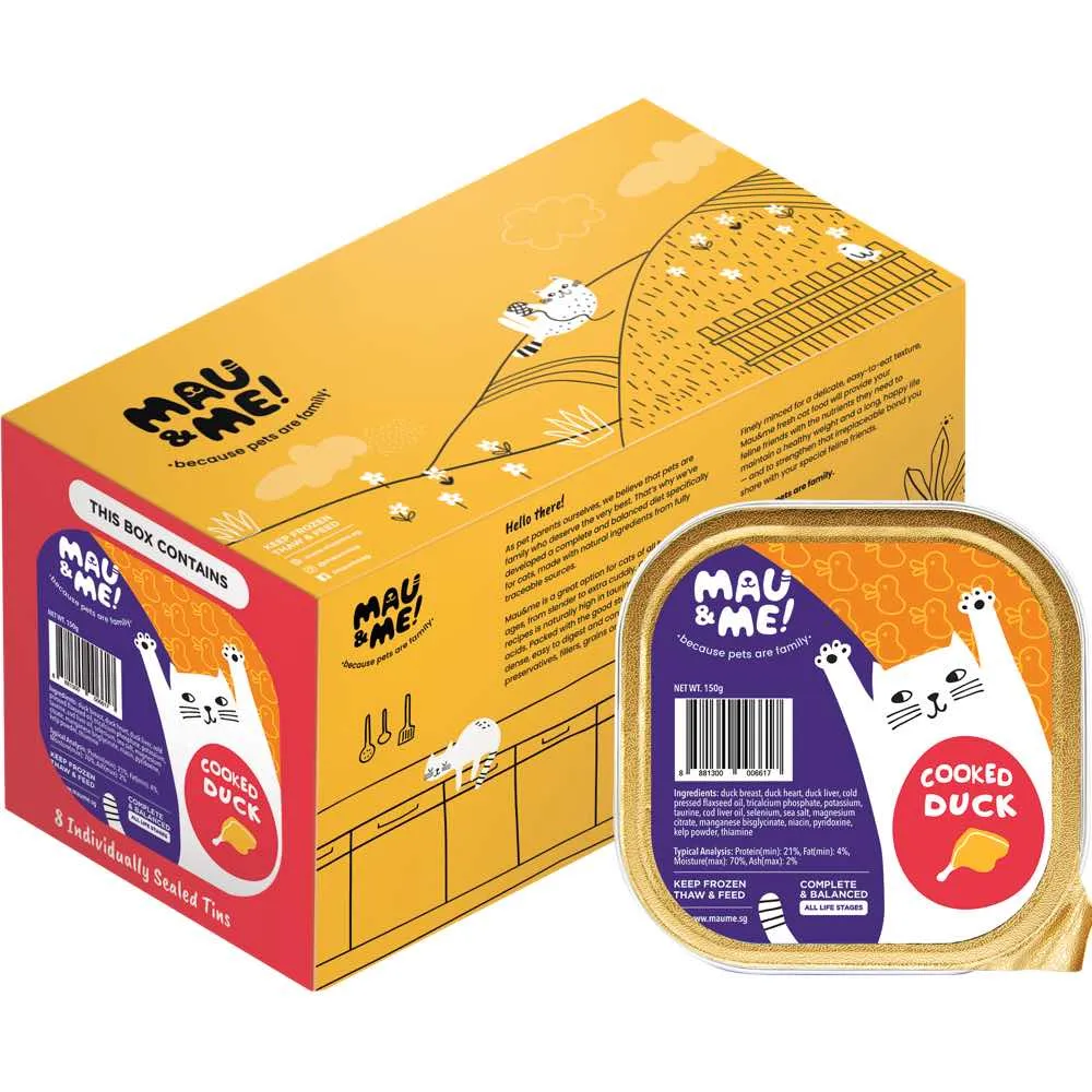 Mau&Me Cooked Duck Frozen Cat Food