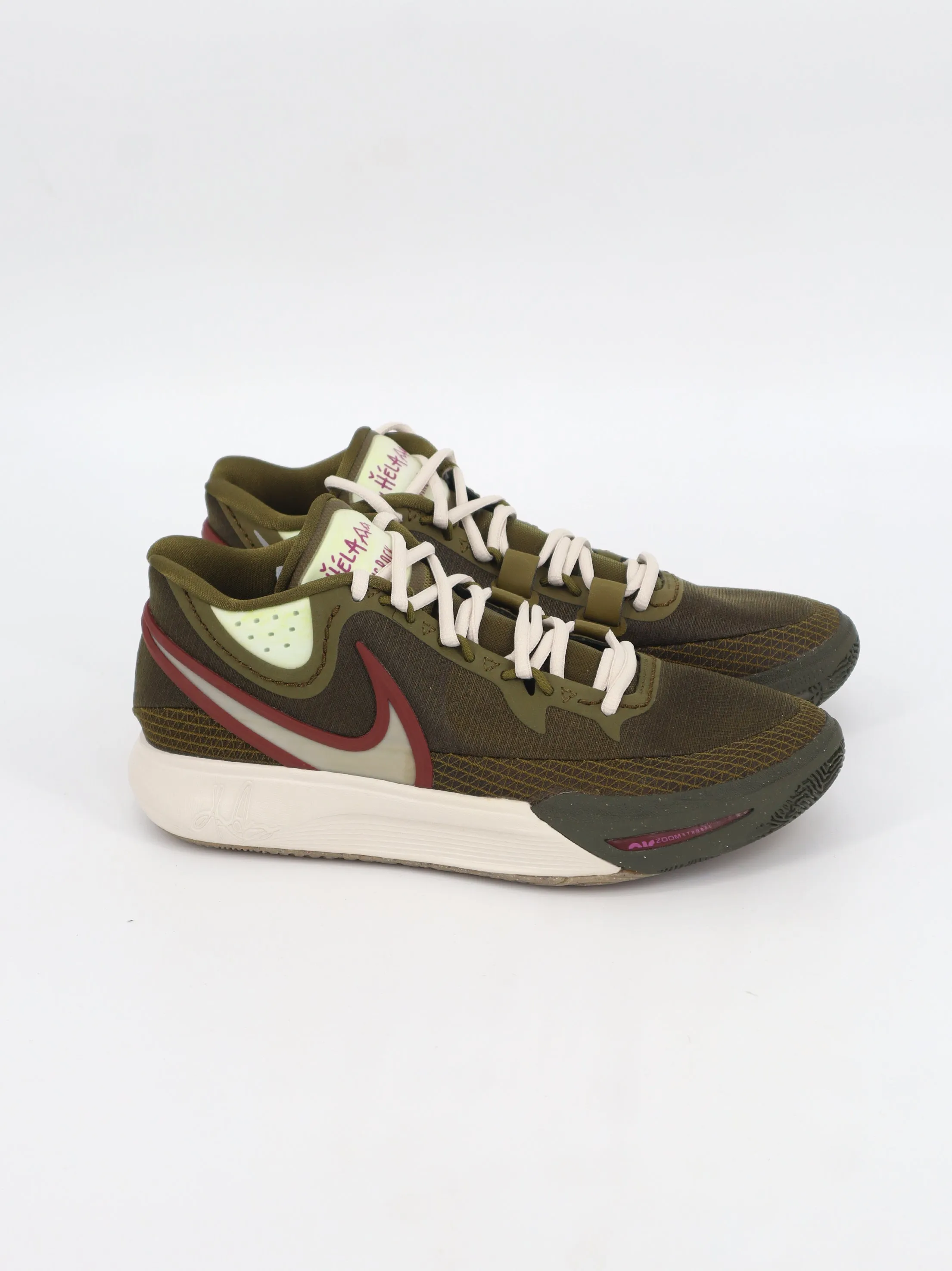 Men's Brand Logo Printed Basketball Shoes,Olive
