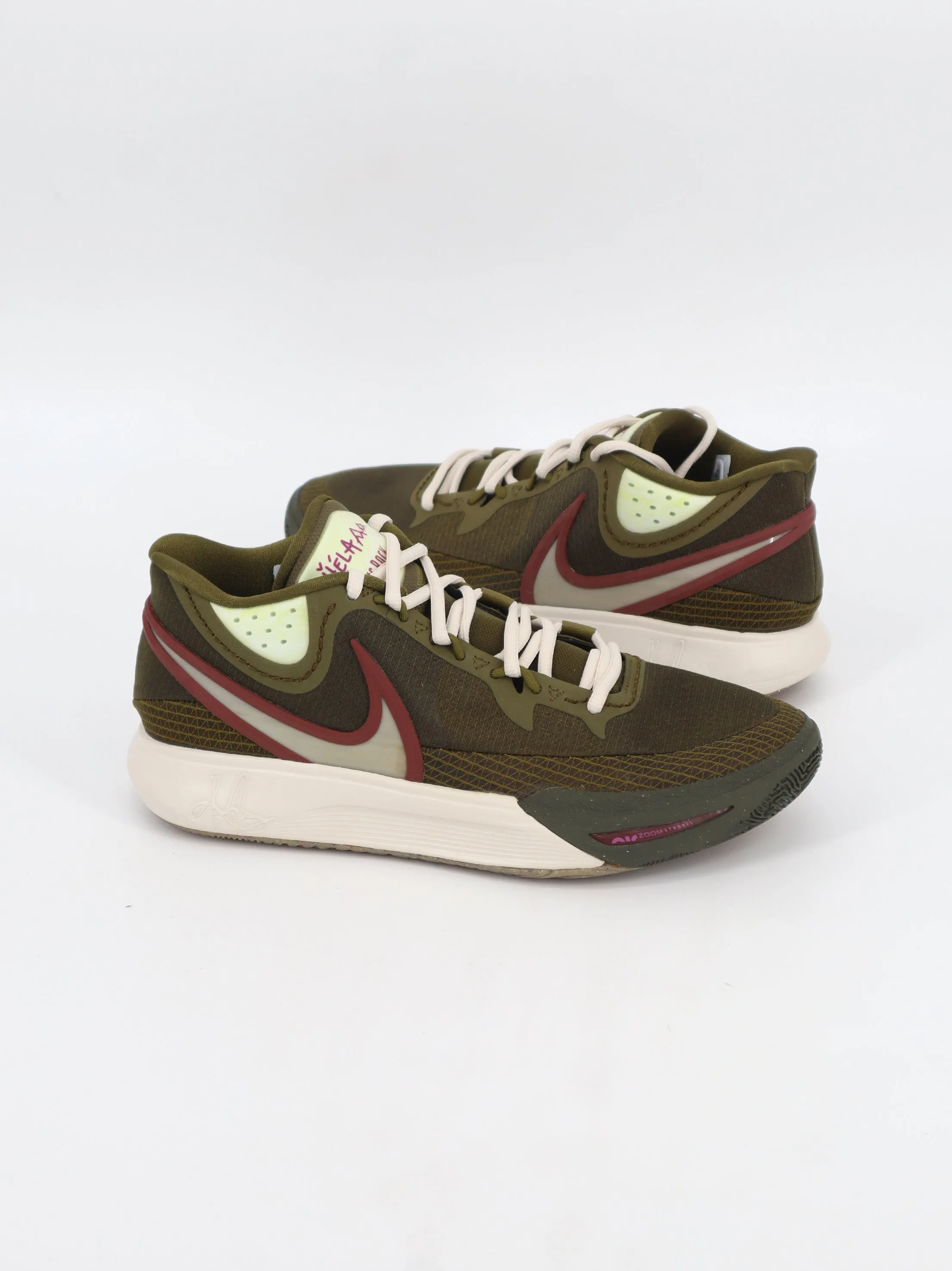 Men's Brand Logo Printed Basketball Shoes,Olive