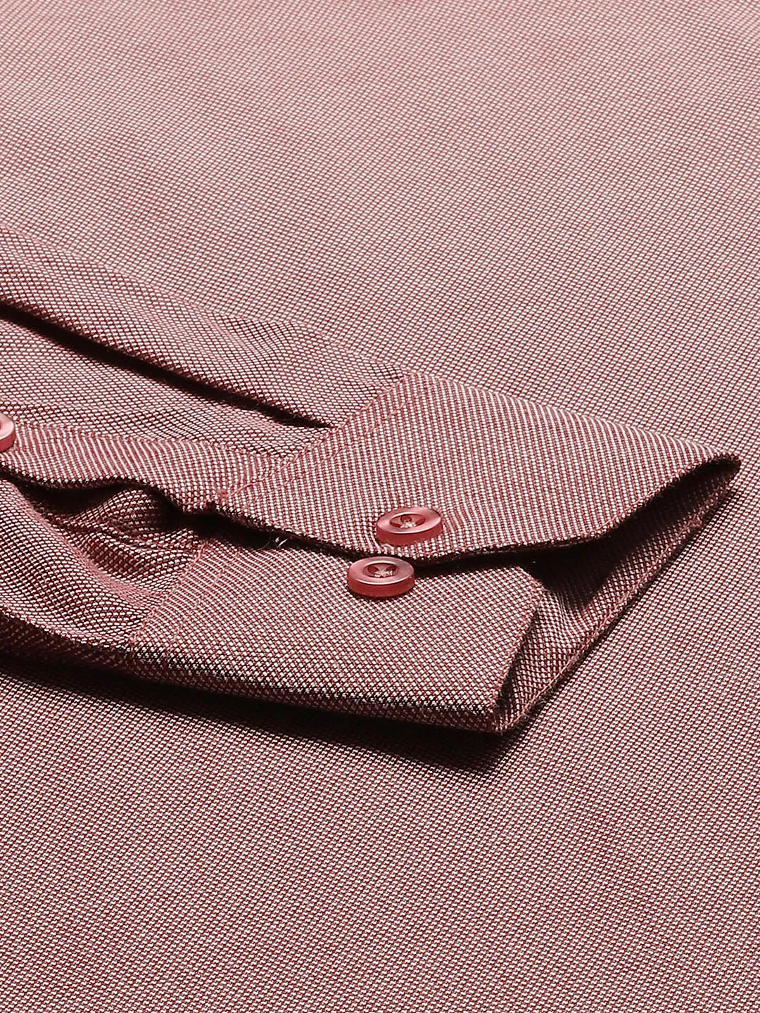 Men's Cotton Mauve Self Design Classic Formal Shirt - Sojanya
