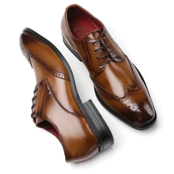 Men's leather brogues derby loafers