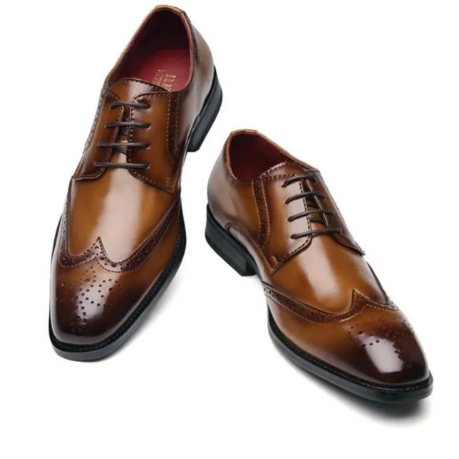 Men's leather brogues derby loafers