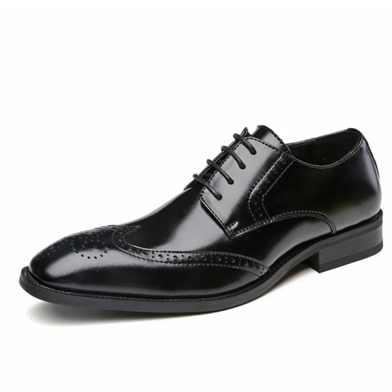Men's leather brogues derby loafers