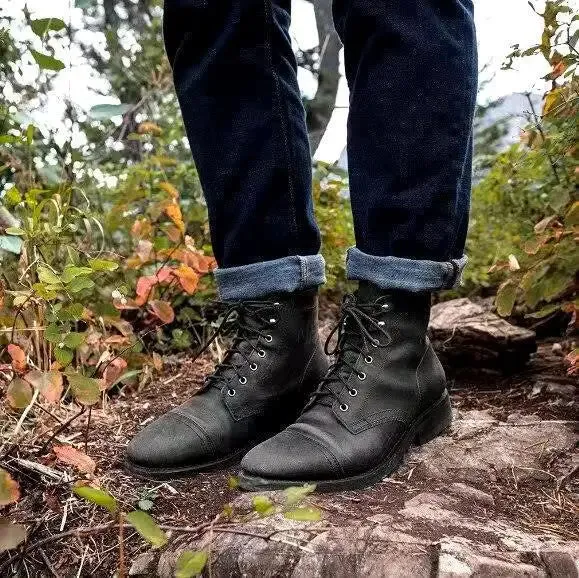 Men's Leather Lace-up Ankle Boots