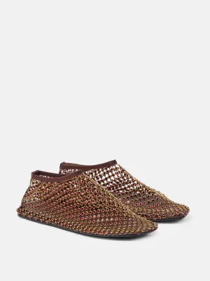 Minette crystal-embellished ballet flats