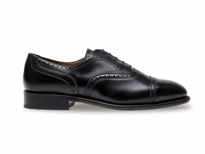 MOORGATE Mens Black Calf Half Brogue by Sanders