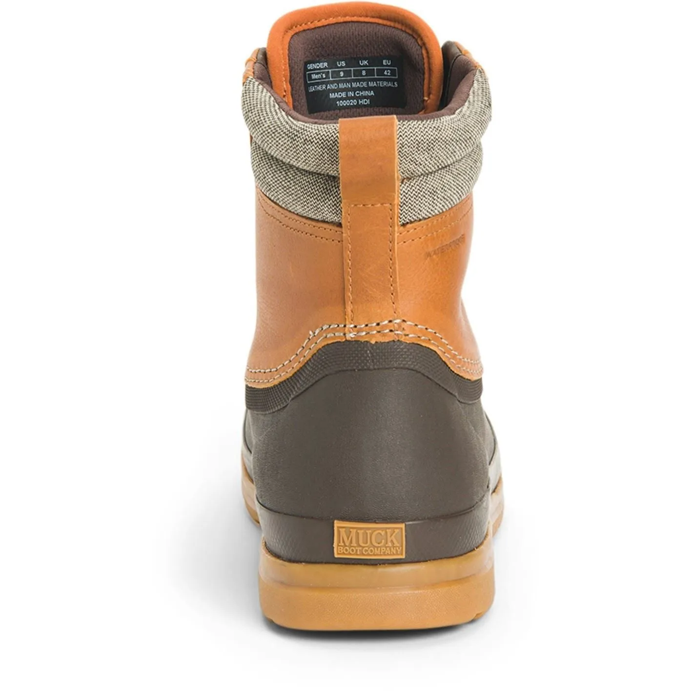 Muck Boots Originals Duck Lace Brown Rubber Leather Mens Wellingtons