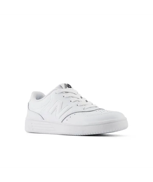 NEW BALANCE KID'S BB 80 TRIPLE WHITE SNEAKER SHOES