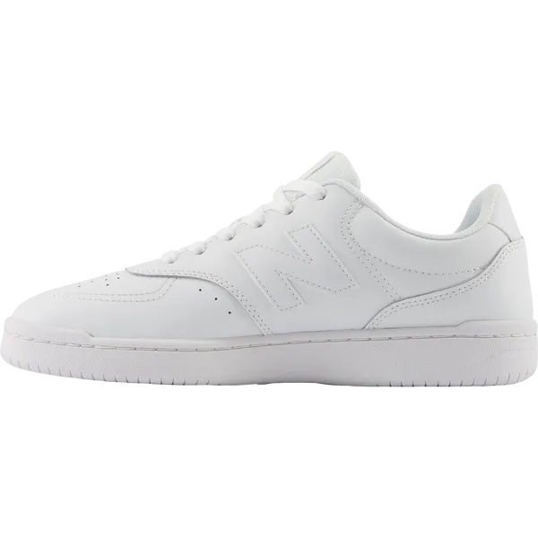 NEW BALANCE KID'S BB 80 TRIPLE WHITE SNEAKER SHOES