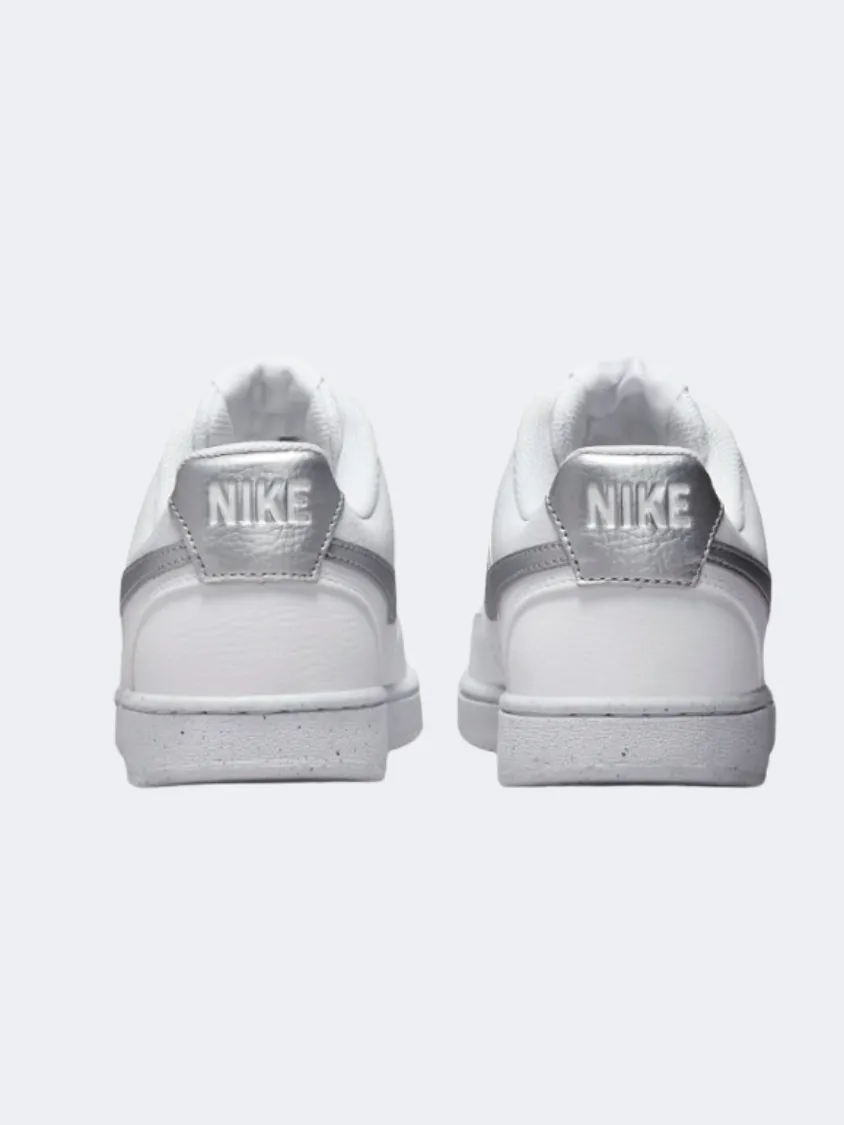 Nike Court Vision Next Nature Women Lifestyle Shoes White/Met Silver