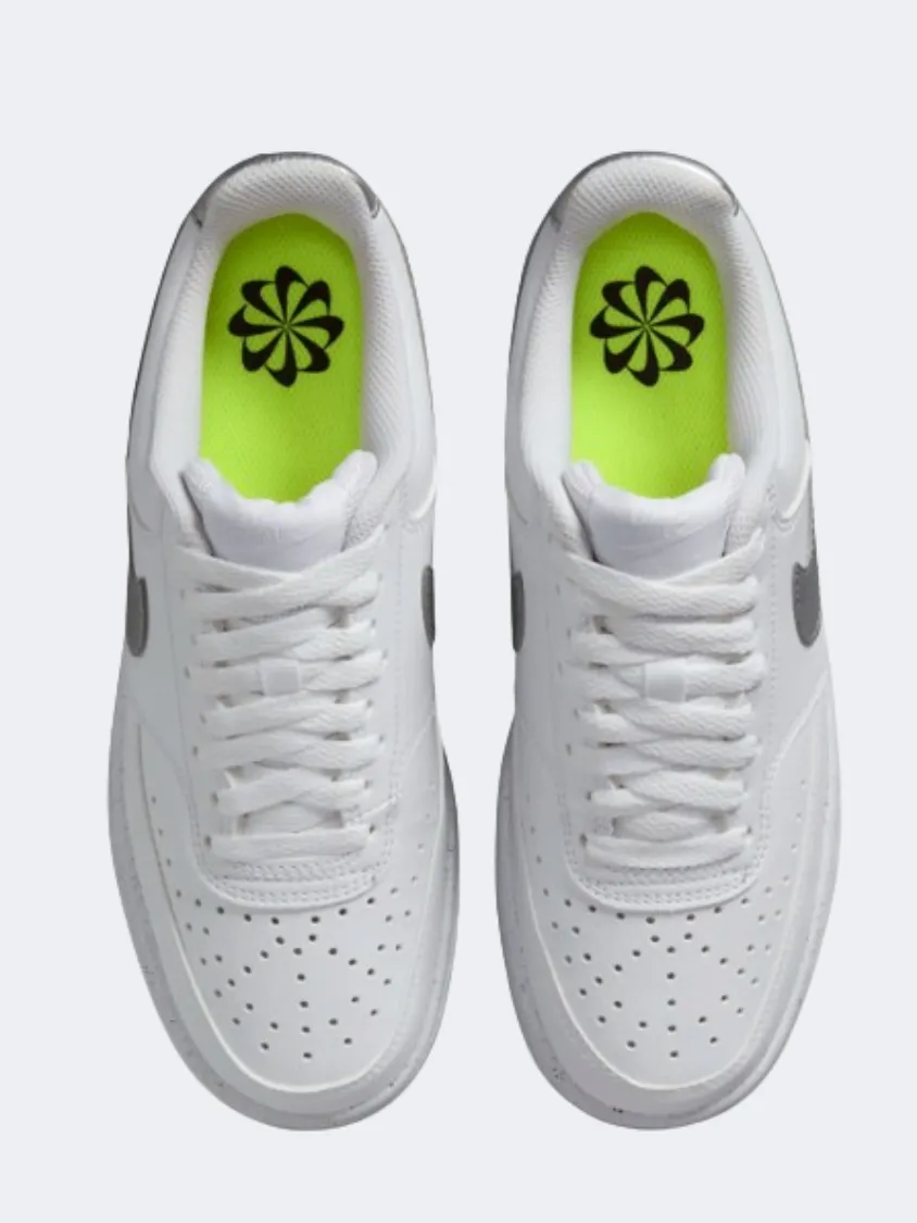 Nike Court Vision Next Nature Women Lifestyle Shoes White/Met Silver