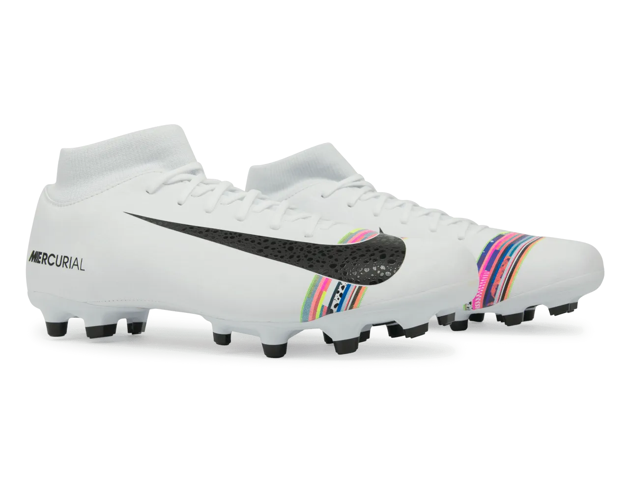 Nike Men's Mercurial Superfly 6 Academy CR7 MG White/Black/Pure Platinum