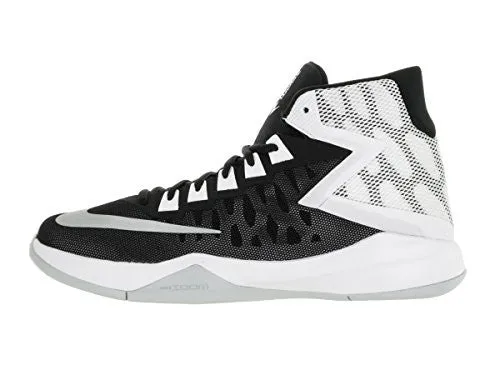 Nike Men's Zoom Devotion Black/Metallic Silver/White Basketball Shoe 10.5 Men US