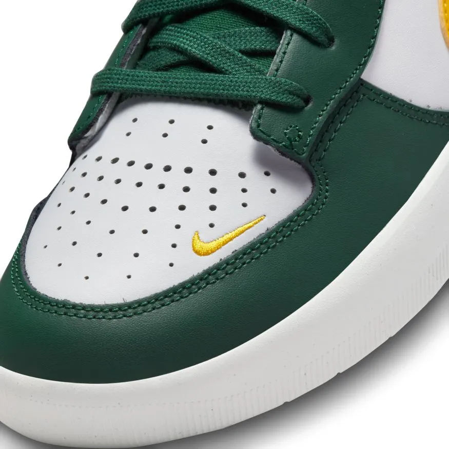 Nike SB Force 58 Premium Skateboard Shoe - Gorge Green/Tour Yellow-White