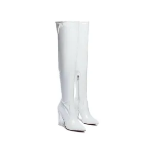 Noire Patent PU Thigh High Long Boots