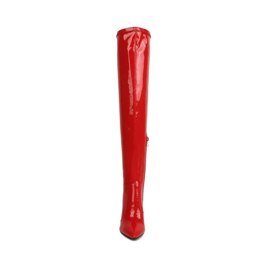 Noire Patent PU Thigh High Long Boots