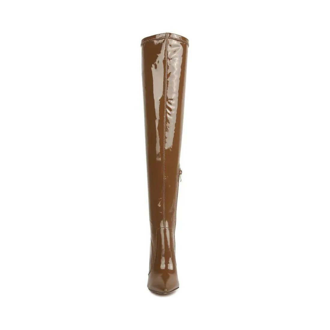 Noire Patent PU Thigh High Long Boots