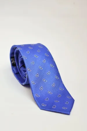 Paisley Silk Tie - Blue