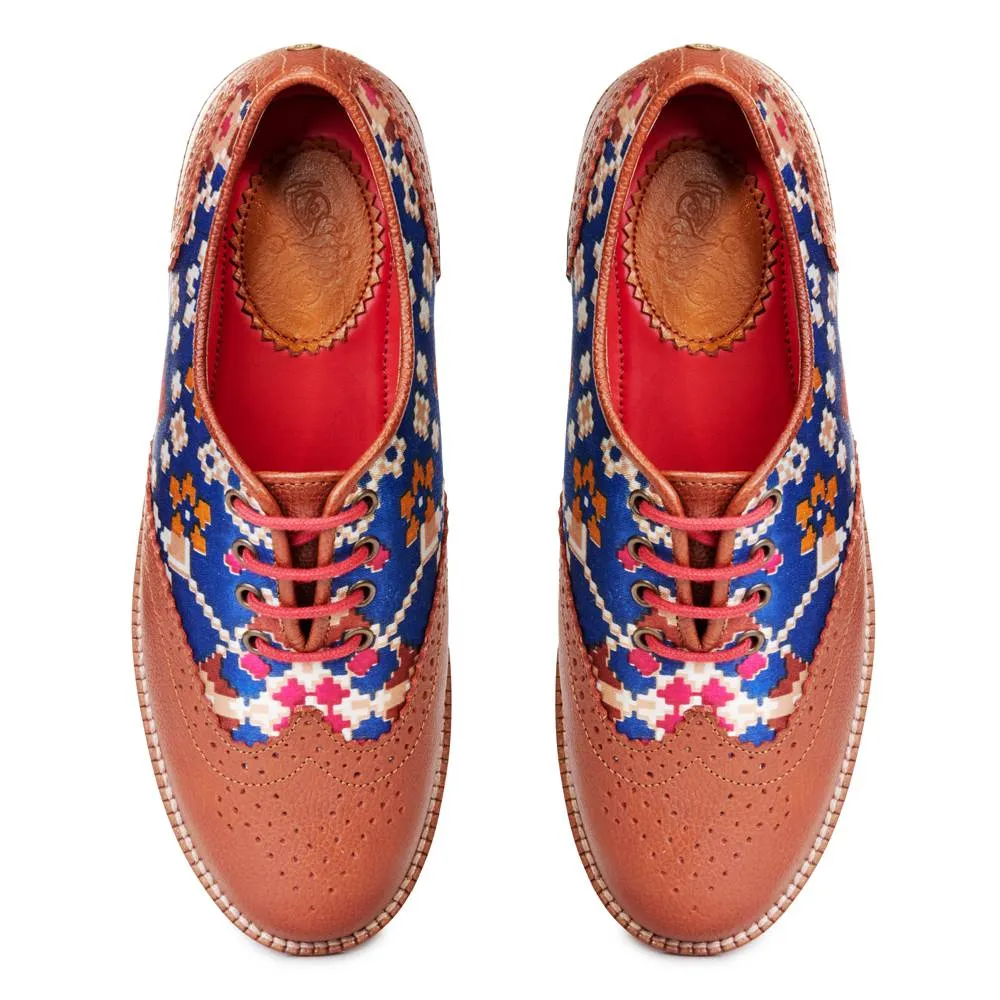 Patola Brogues Women – Cobalt
