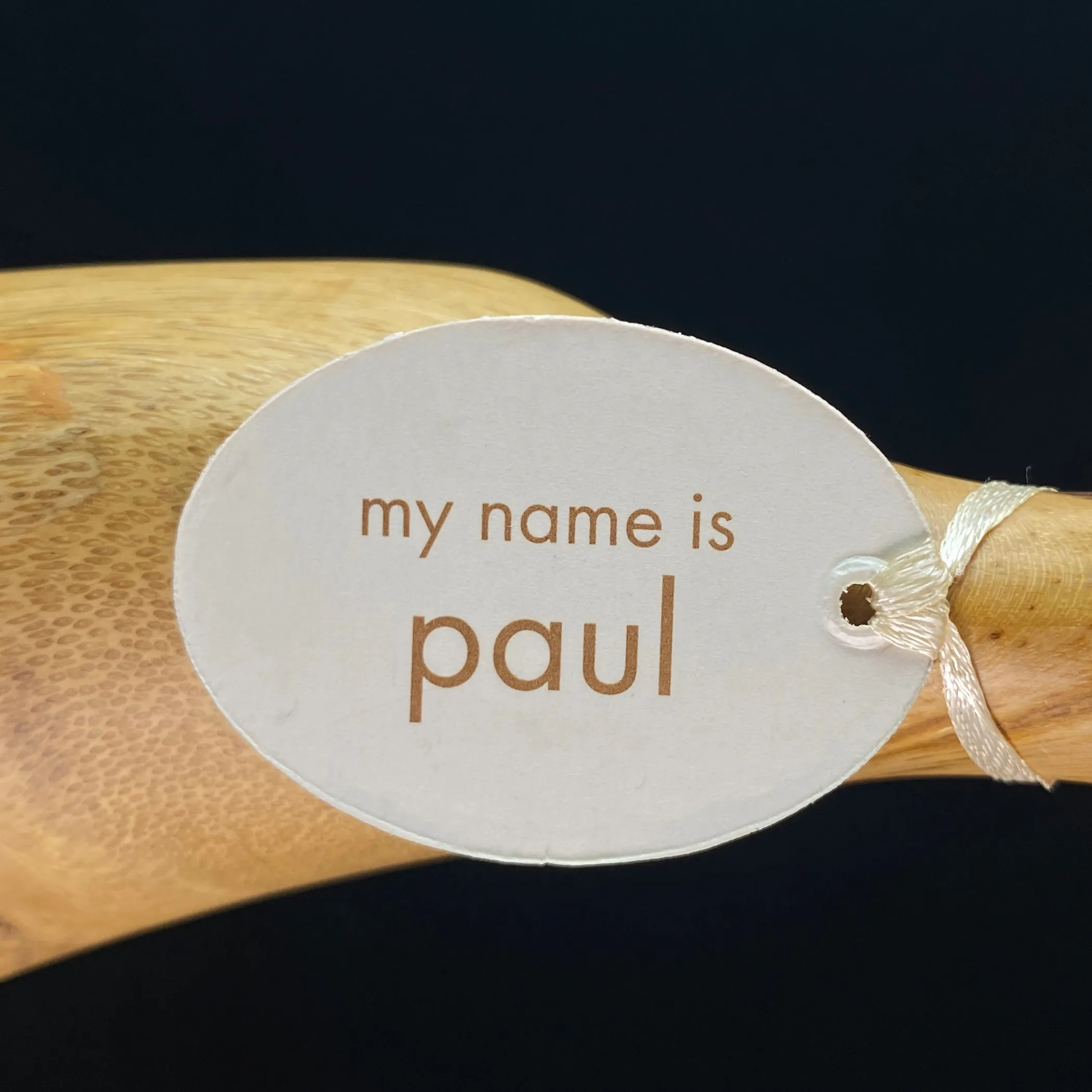 Paul - Hand-carved and Hand-painted Bamboo Duck with Polka Dot Boots