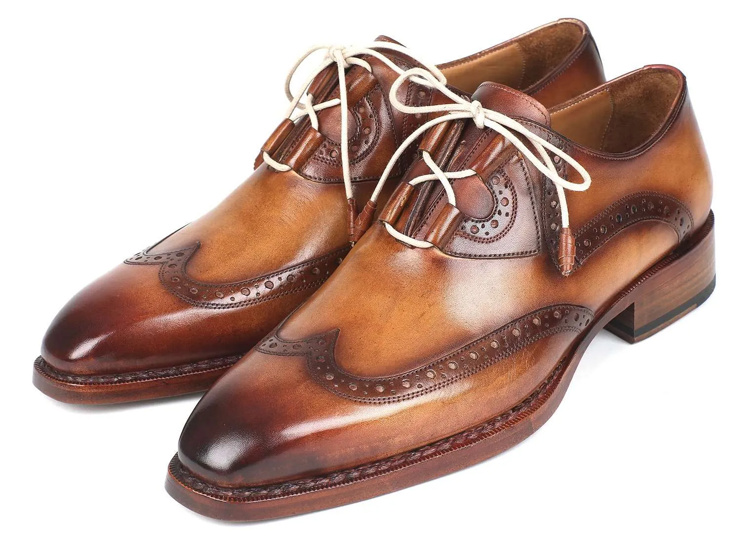 Paul Parkman Hand-Painted Leather Wingtip Brogues