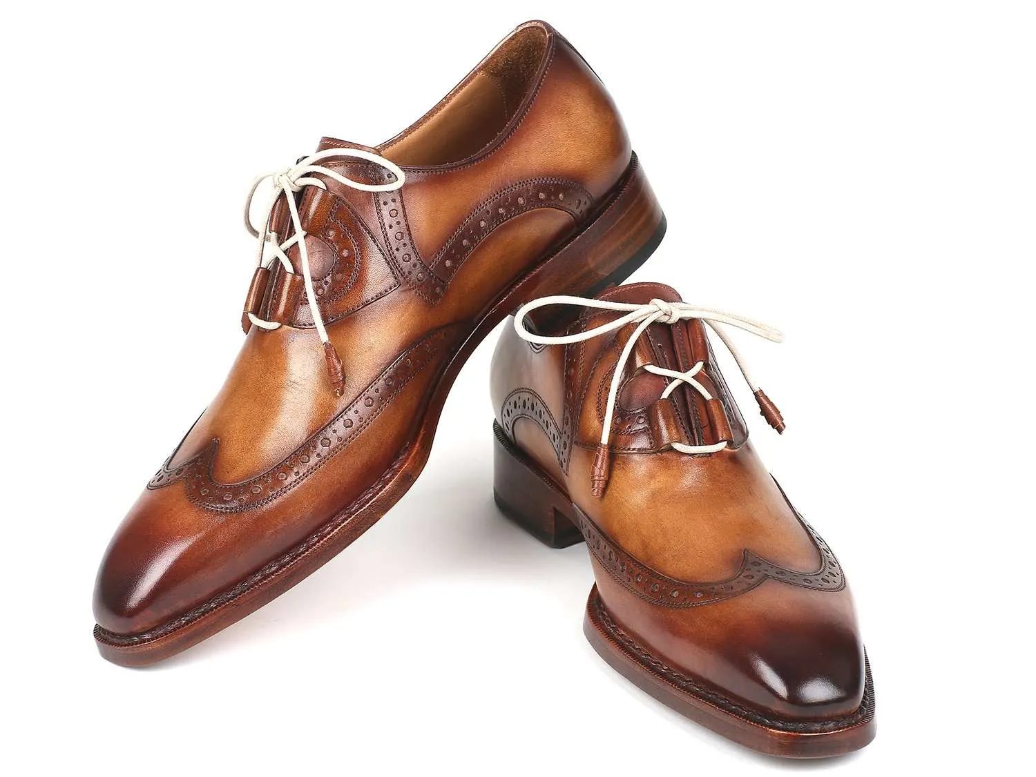 Paul Parkman Hand-Painted Leather Wingtip Brogues