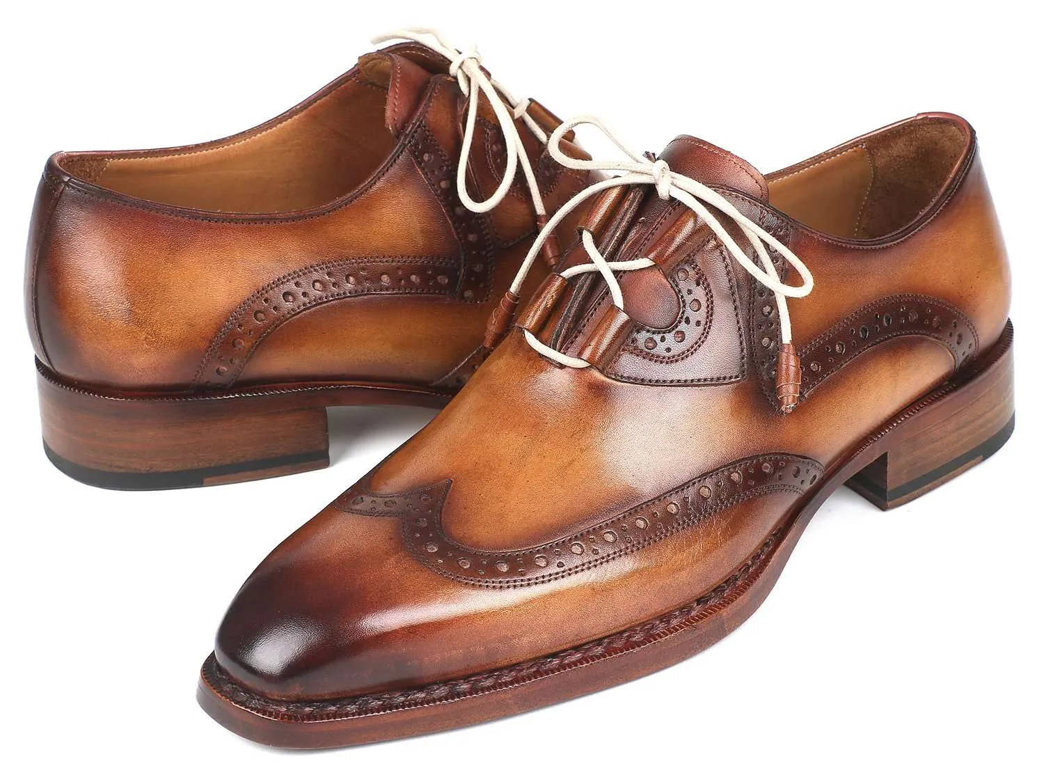 Paul Parkman Hand-Painted Leather Wingtip Brogues