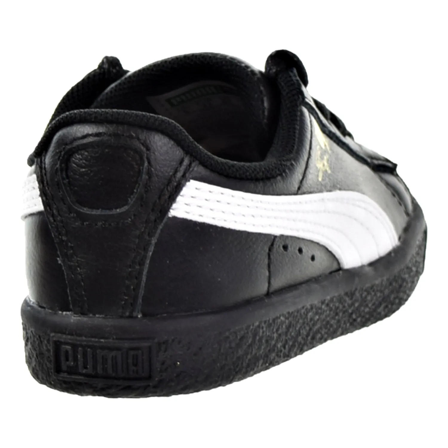 Puma Clyde Core L Foil Toddler Shoes Puma Black/Puma White