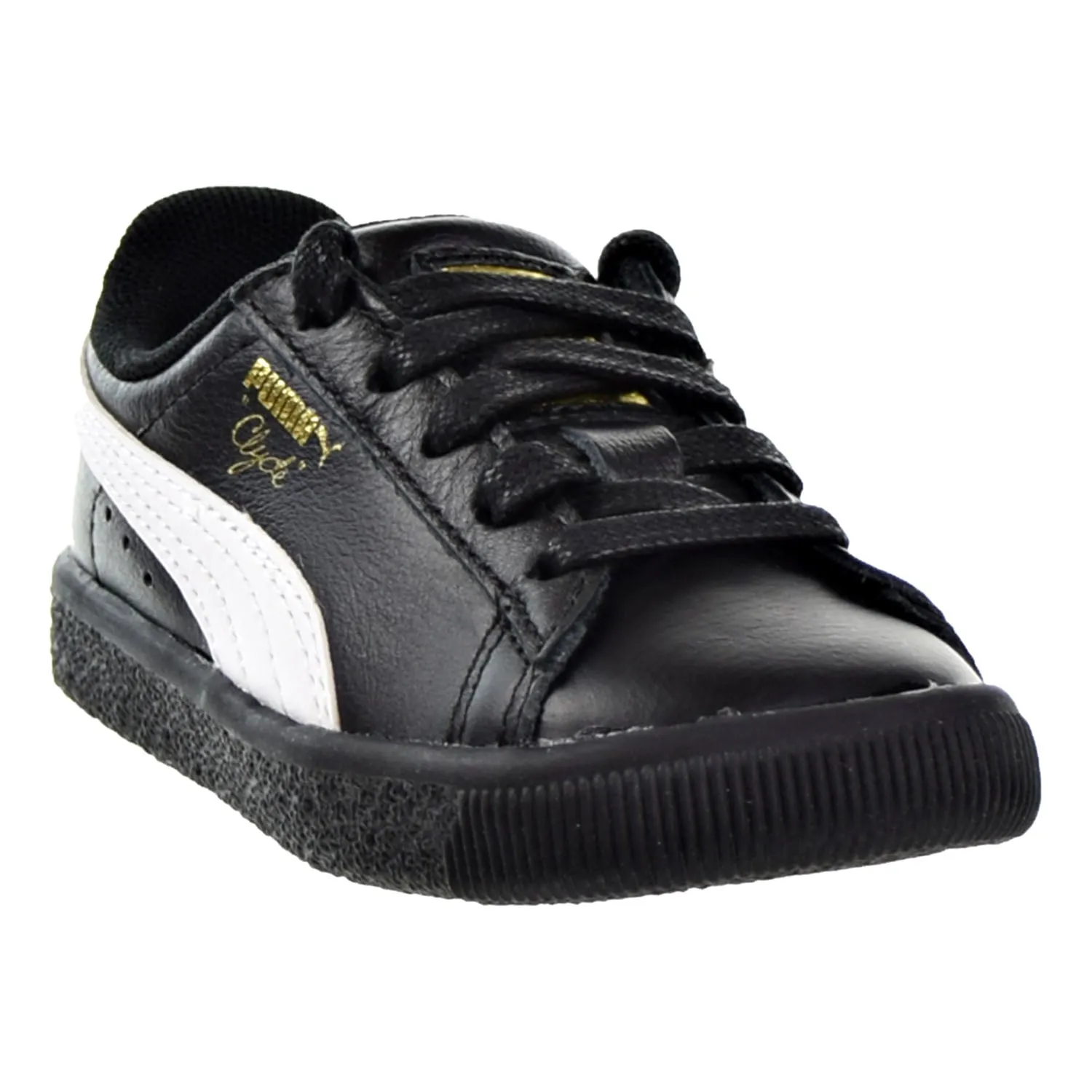 Puma Clyde Core L Foil Toddler Shoes Puma Black/Puma White
