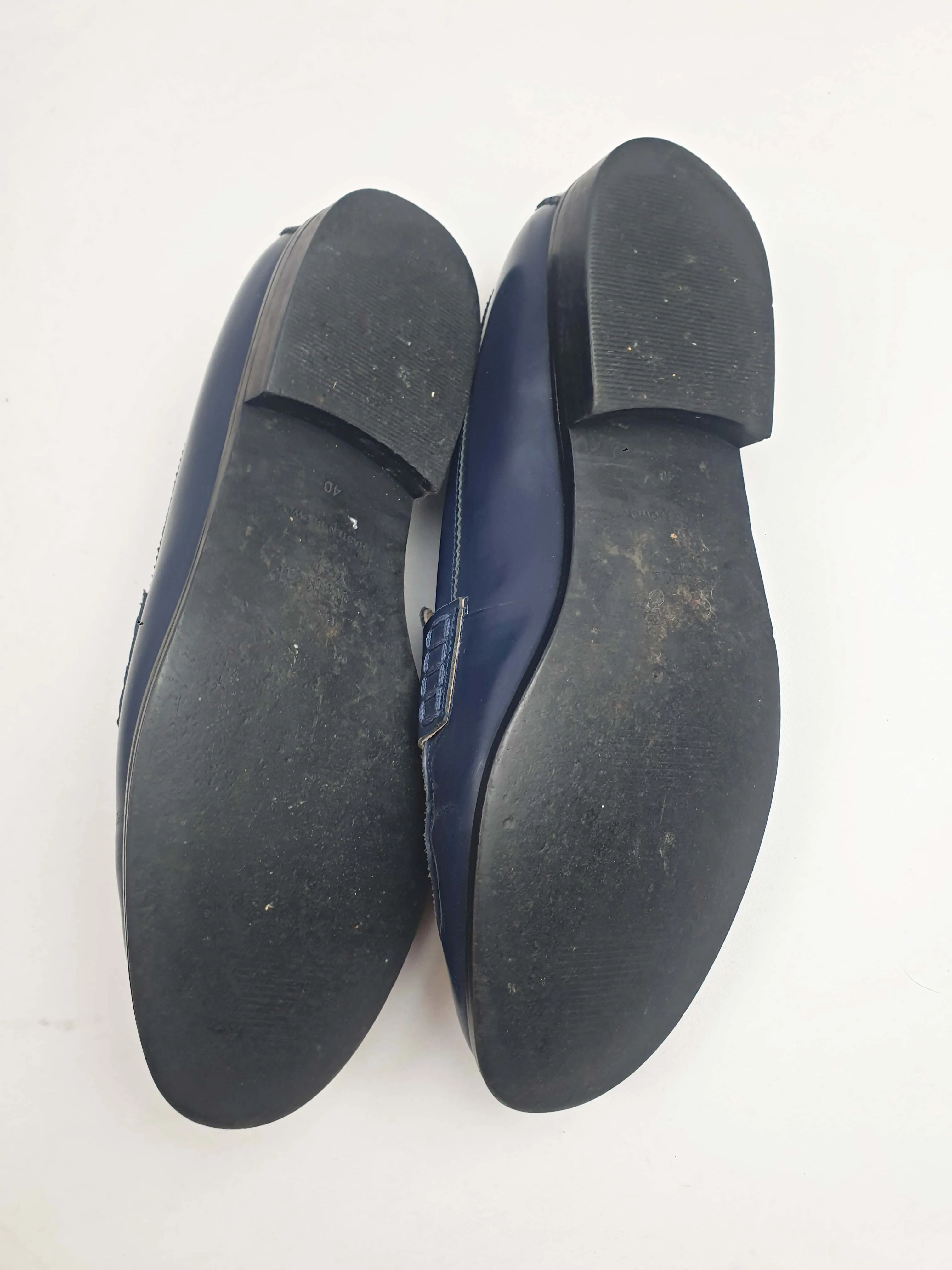 Radical Yes navy hi shine leather brogues size 40