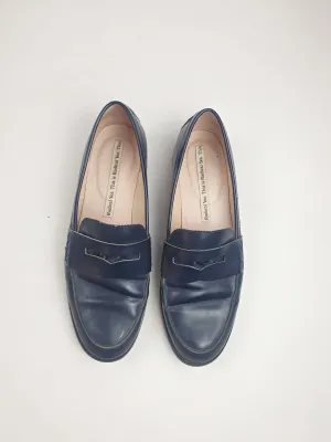 Radical Yes navy hi shine leather brogues size 40