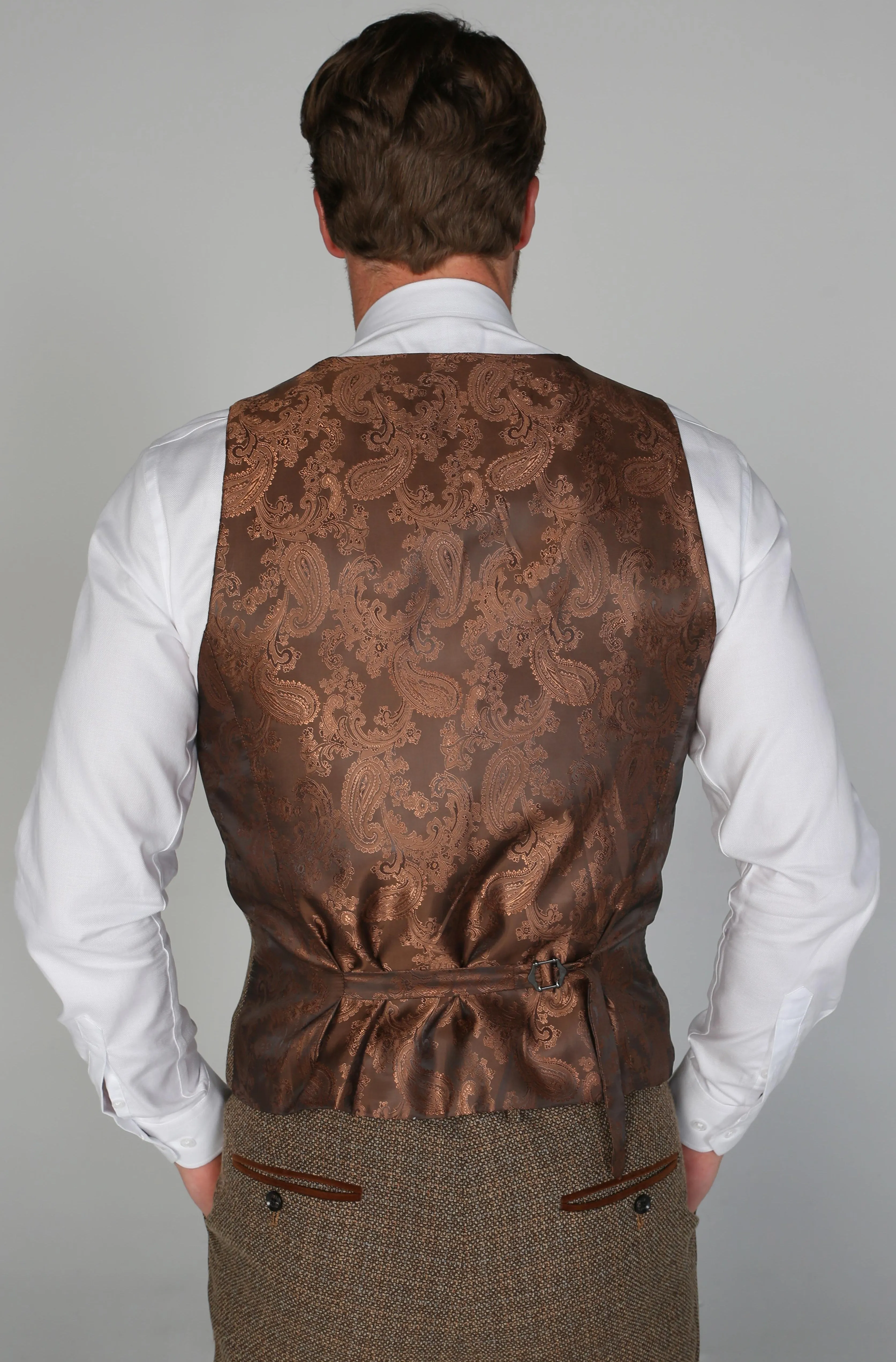 Ralph - Men's Brown Tweed Waistcoat