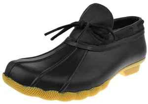 Refresh Footwear Women's Slip-On Bow Duck Boot Rain Shoe