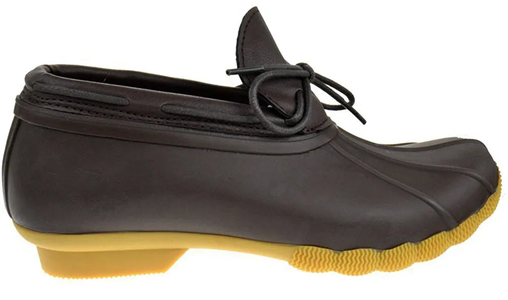 Refresh Footwear Women's Slip-On Bow Duck Boot Rain Shoe