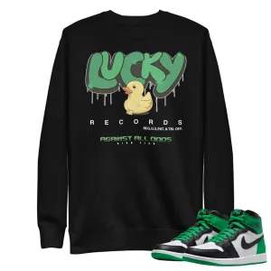 Retro 1 Lucky Green Lucky Duck Records Sweatshirt