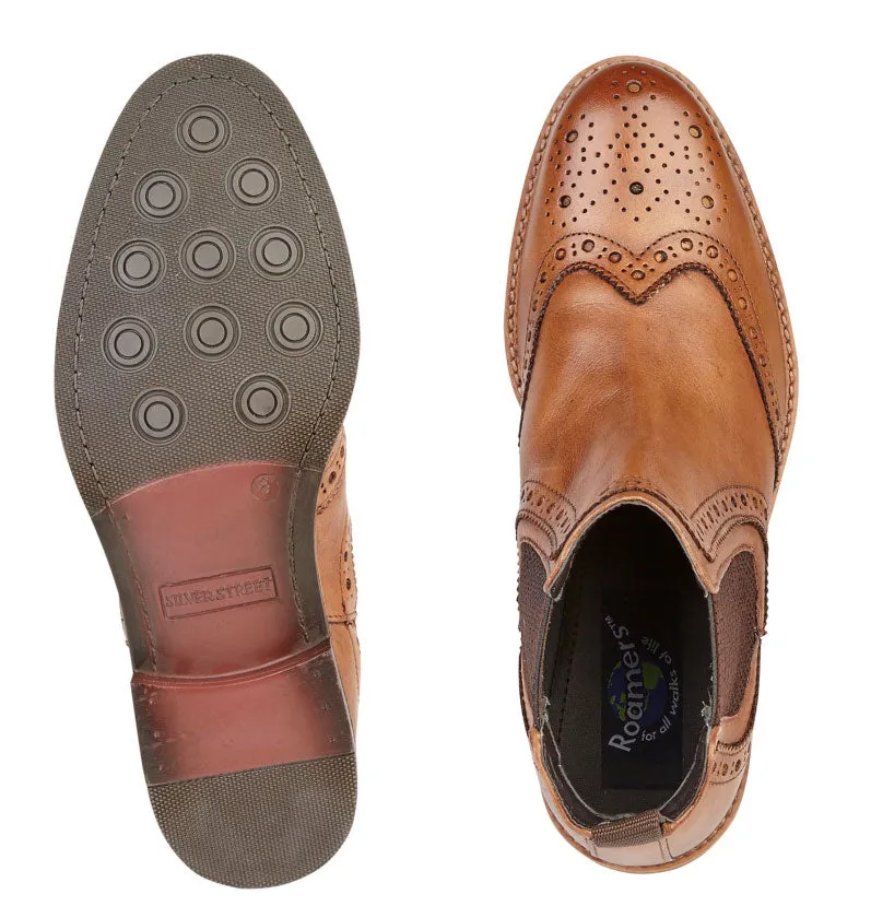 Roamers Leather Upper Brogue Dealer Boot