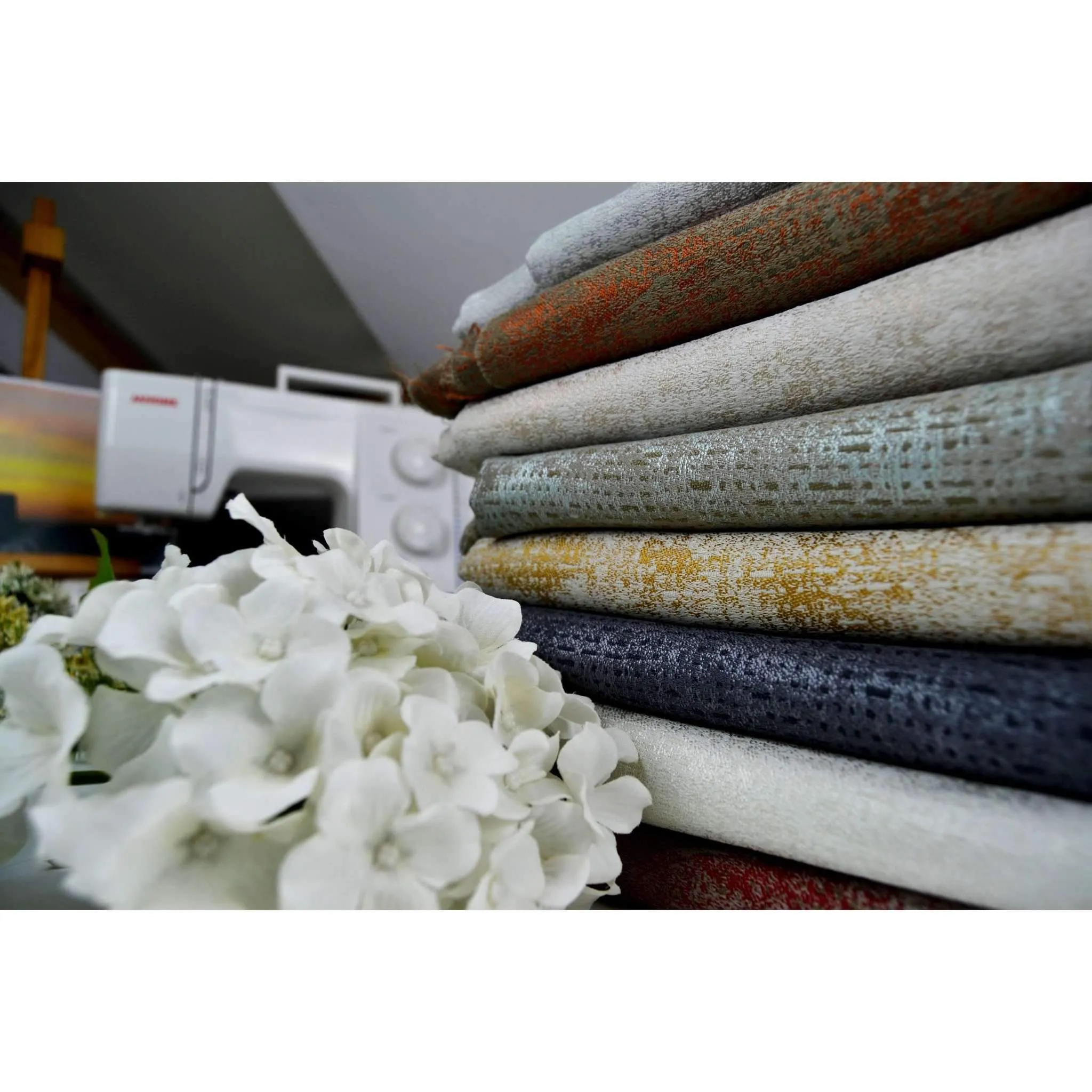 Roden Fire Retardant Duck Egg Blue Fabric