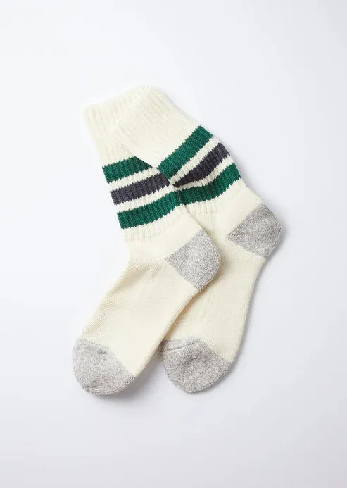 ROTOTO - Coarse Ribbed Oldschool Crew - Green and Charcoal