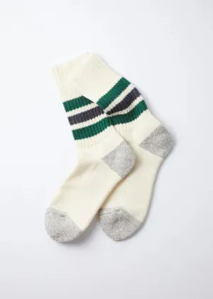 ROTOTO - Coarse Ribbed Oldschool Crew - Green and Charcoal