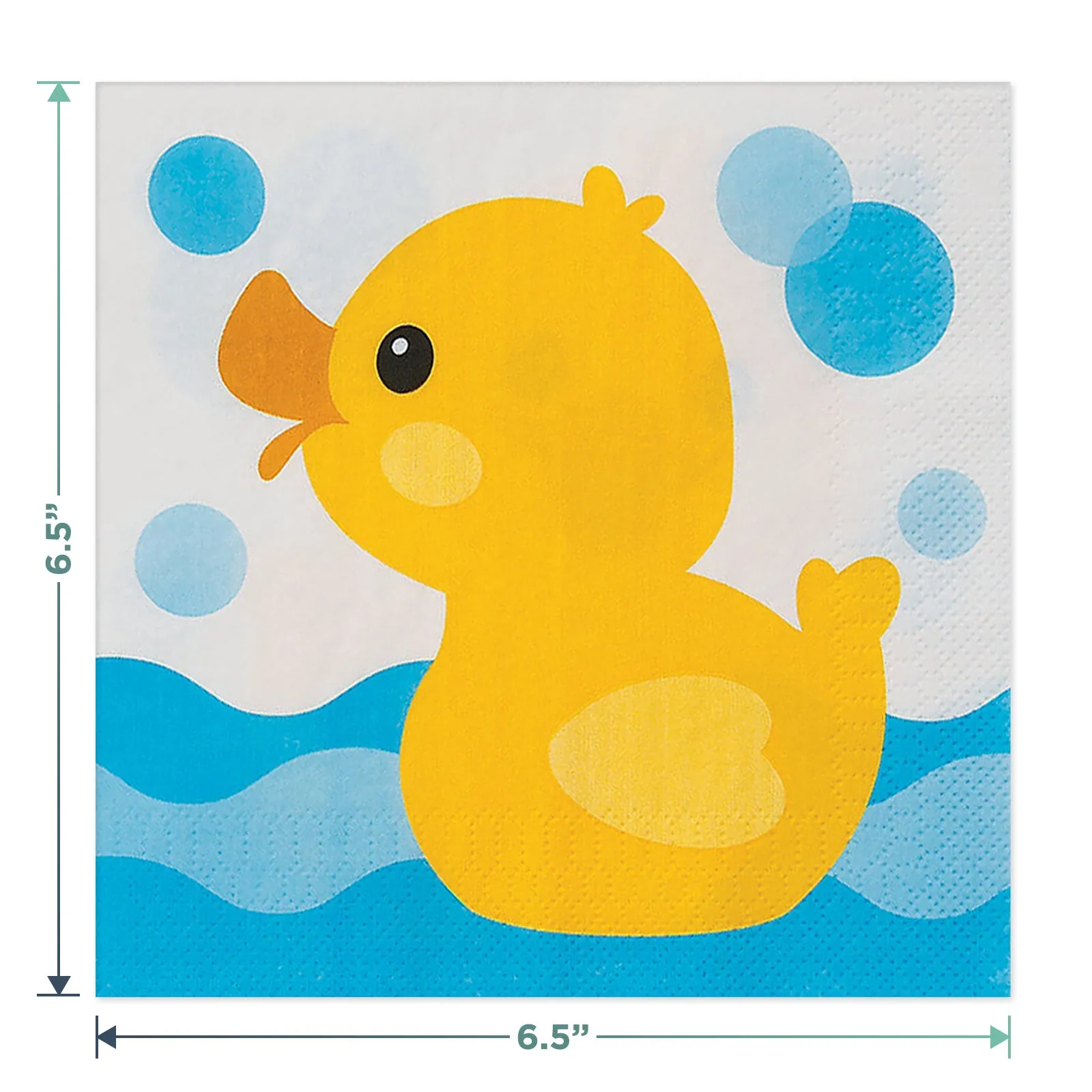 Rubber Ducky Scalloped Paper Dinner Plates and Luncheon Napkins (Serves 16)