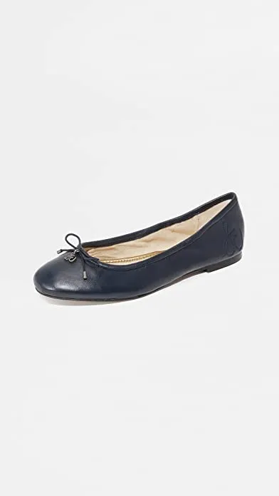 Sam Edelman Felicia Navy Slip On Rounded Closed Toe Flexible Ballet Flat