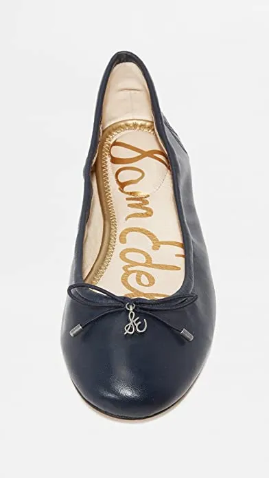Sam Edelman Felicia Navy Slip On Rounded Closed Toe Flexible Ballet Flat