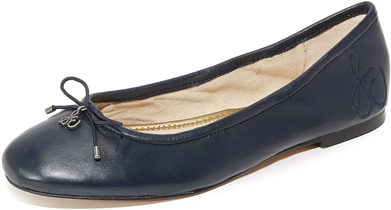 Sam Edelman Felicia Navy Slip On Rounded Closed Toe Flexible Ballet Flat
