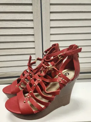 Sandals Heels Wedge By Guess  Size: 9