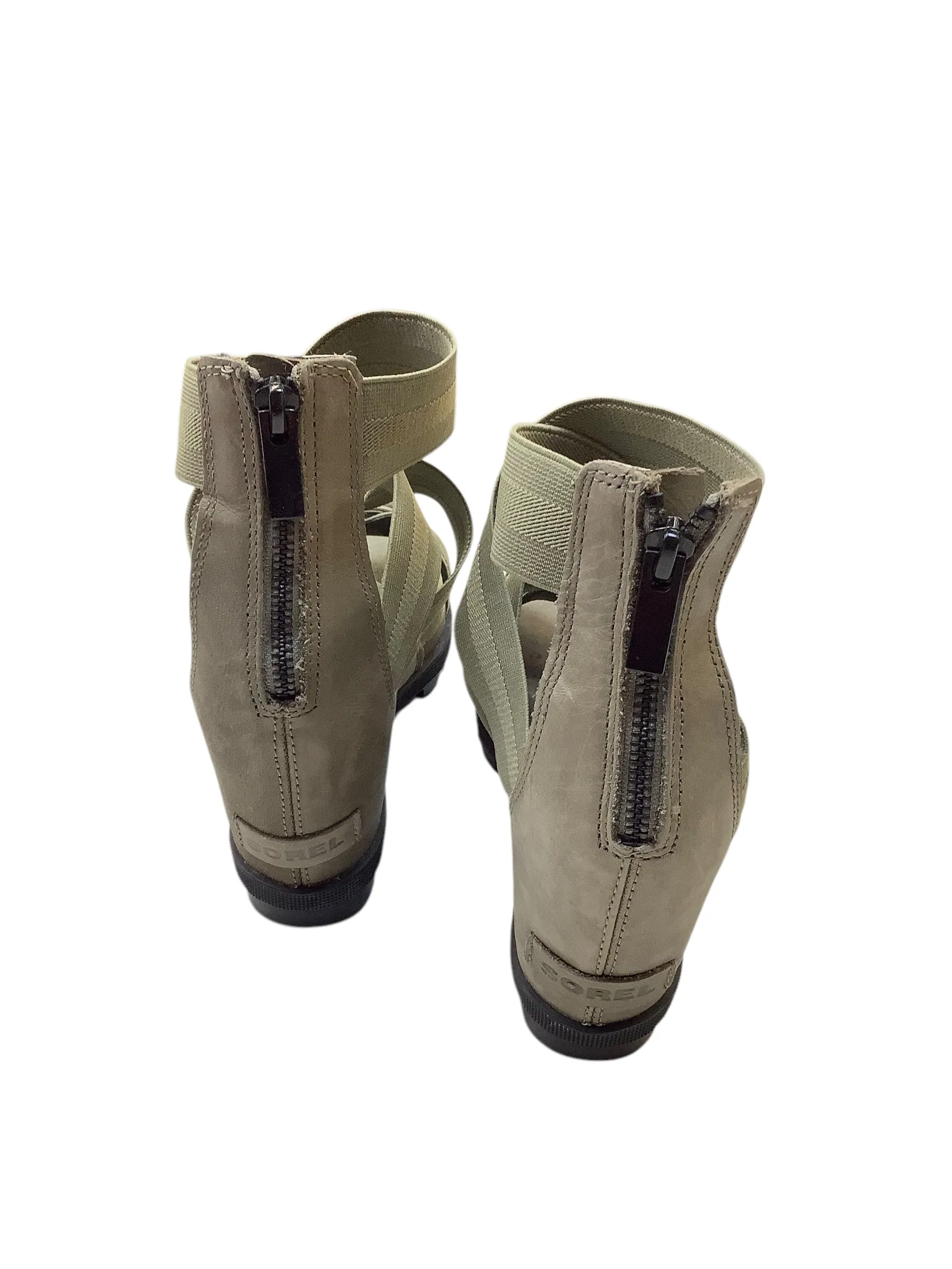 Sandals Heels Wedge By Sorel In Green, Size: 8