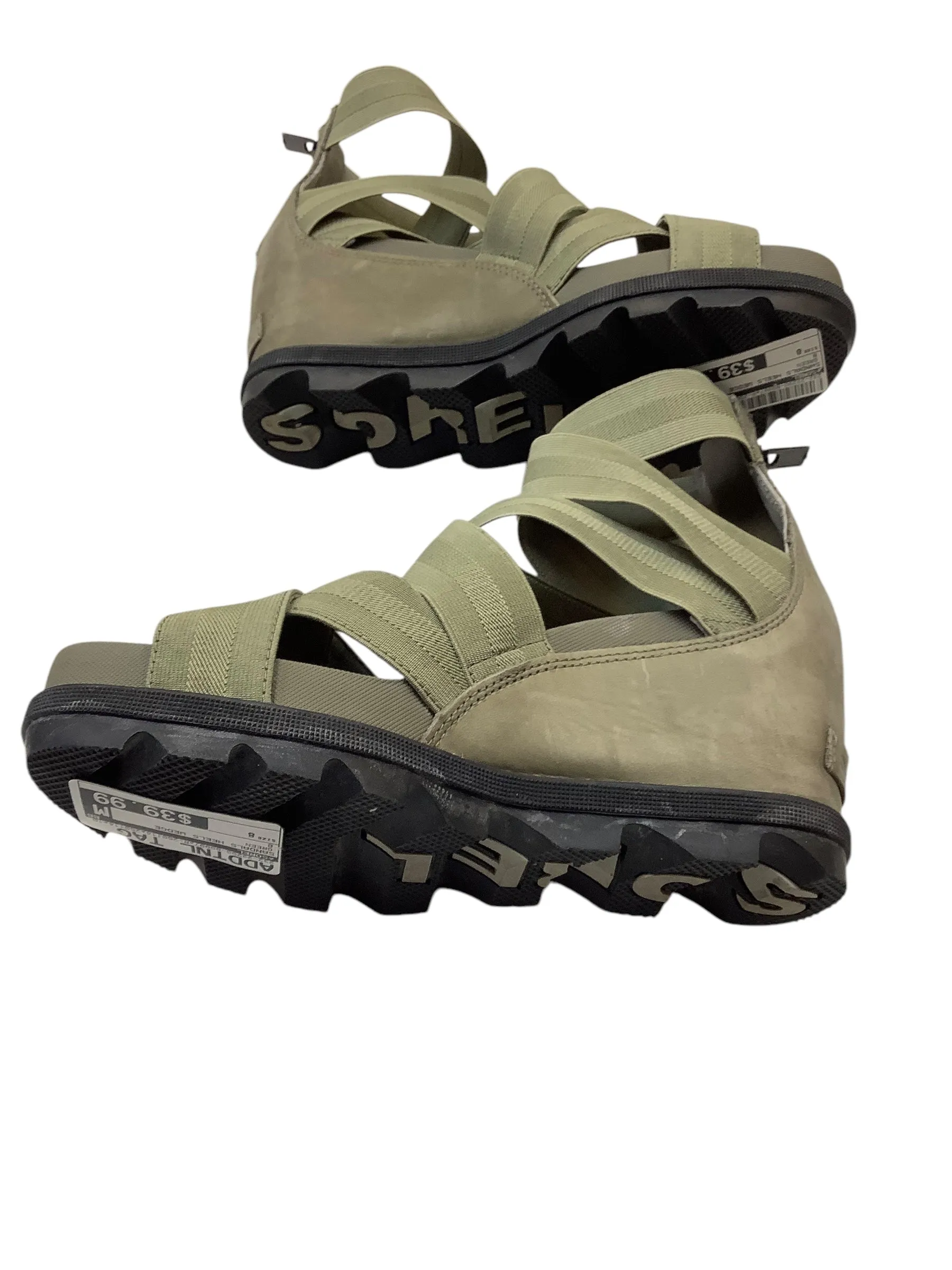 Sandals Heels Wedge By Sorel In Green, Size: 8