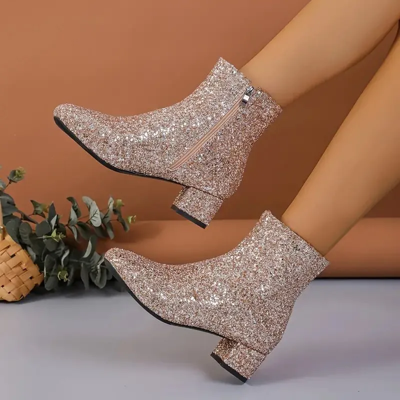 Sequin Party Boots
