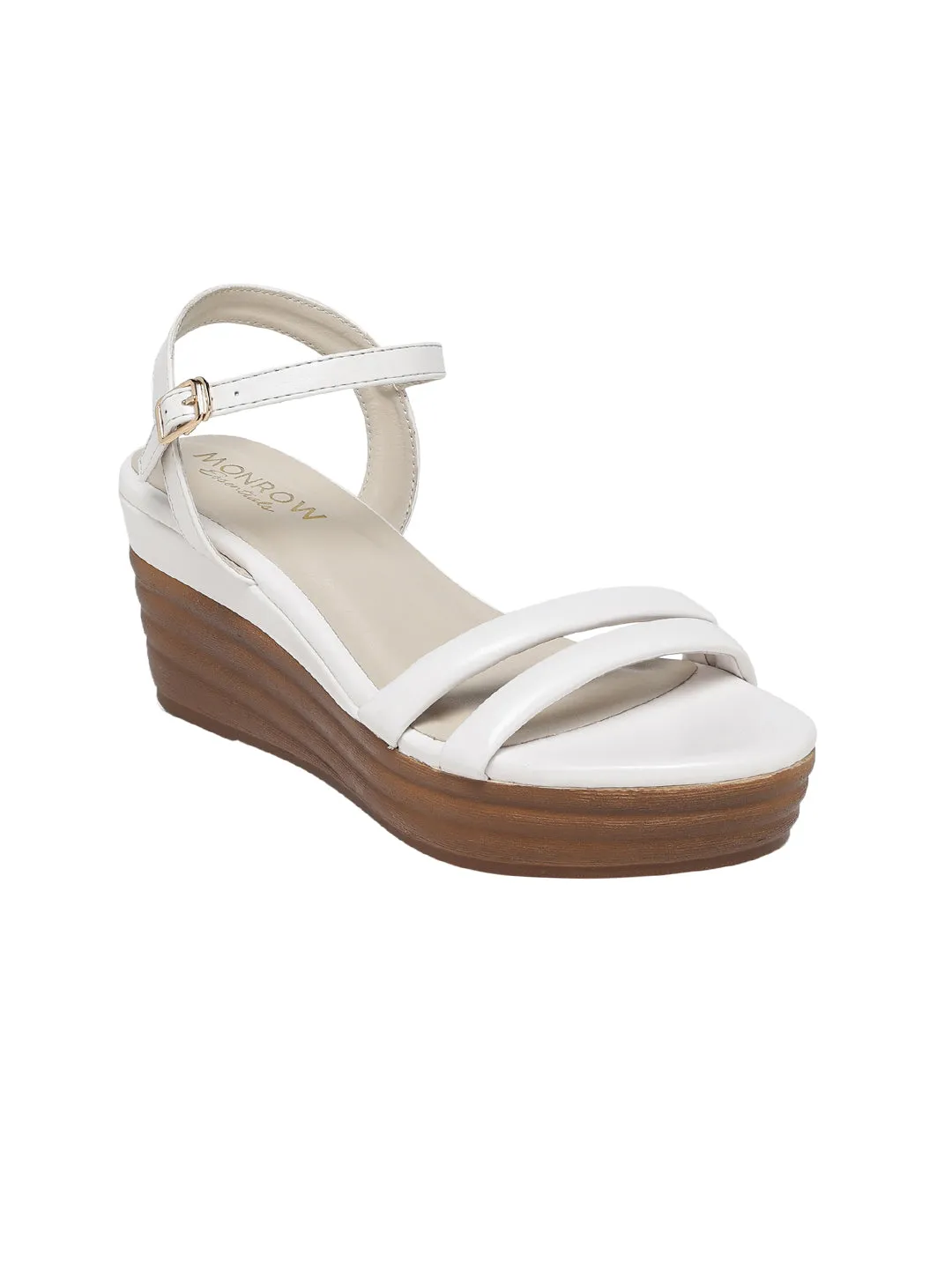 Shamana Off White Wedge Heels