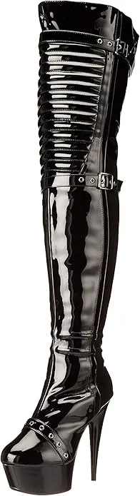 Shea-609 Fetish Buckle Platform Thigh High Boots